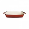 Vogue rechthoekige gietijzeren ovenschaal 2.8ltr rood