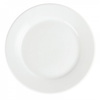 Olympia Whiteware borden met brede rand 25cm